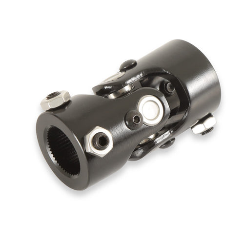 Holley U-Joint 320-104, 1 Inch 48 Spline to 1 Inch DD - Black Zinc