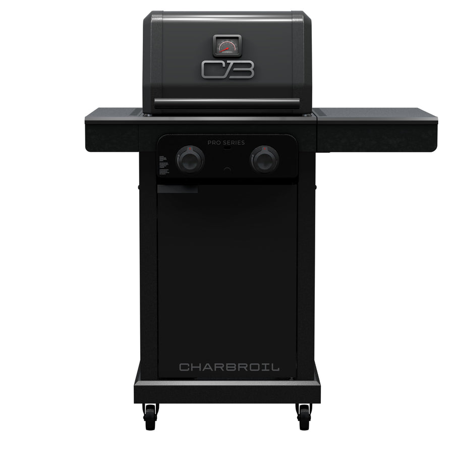 Pro Series Charbroil with Amplifire Infrared Technology 2-Burner Propane Gas Grill and Griddle Cabinet, Black - 463676724