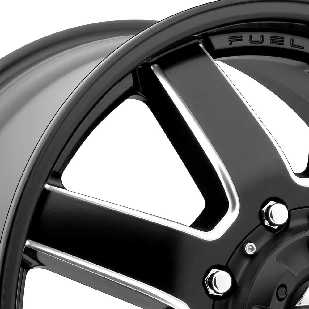 D538 Fuel MAVERICK Black Wheel with Painted and tpms (22 x 8.25 inches /8 x 200 mm, -227 mm Offset)