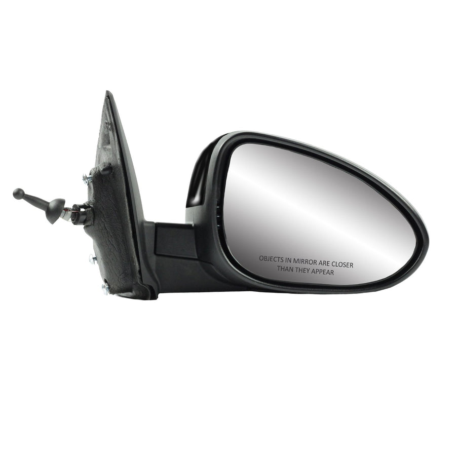 Fit System Side Passenger Mirror for Chevrolet Sonic Hatchback, Sonic Sedan, Textured Black w/PTM Cover, Foldaway, Manual Remote