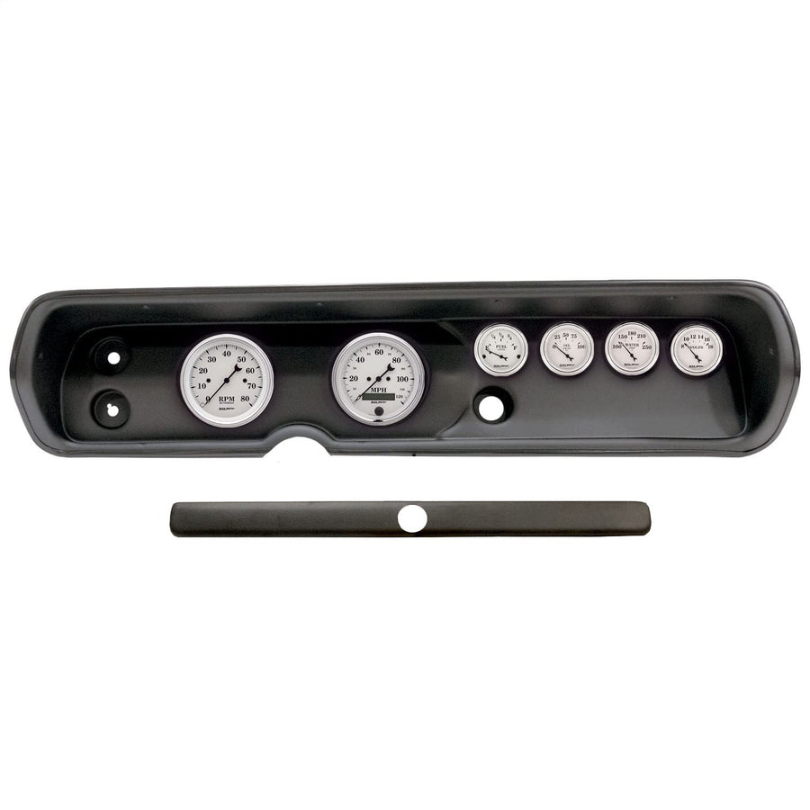 AutoMeter Dash Kit Direct Fit, (3 3/8" X2, 2 1/16" X4), Chevy Chevelle 64-65, Old-TYME White (2929-08)