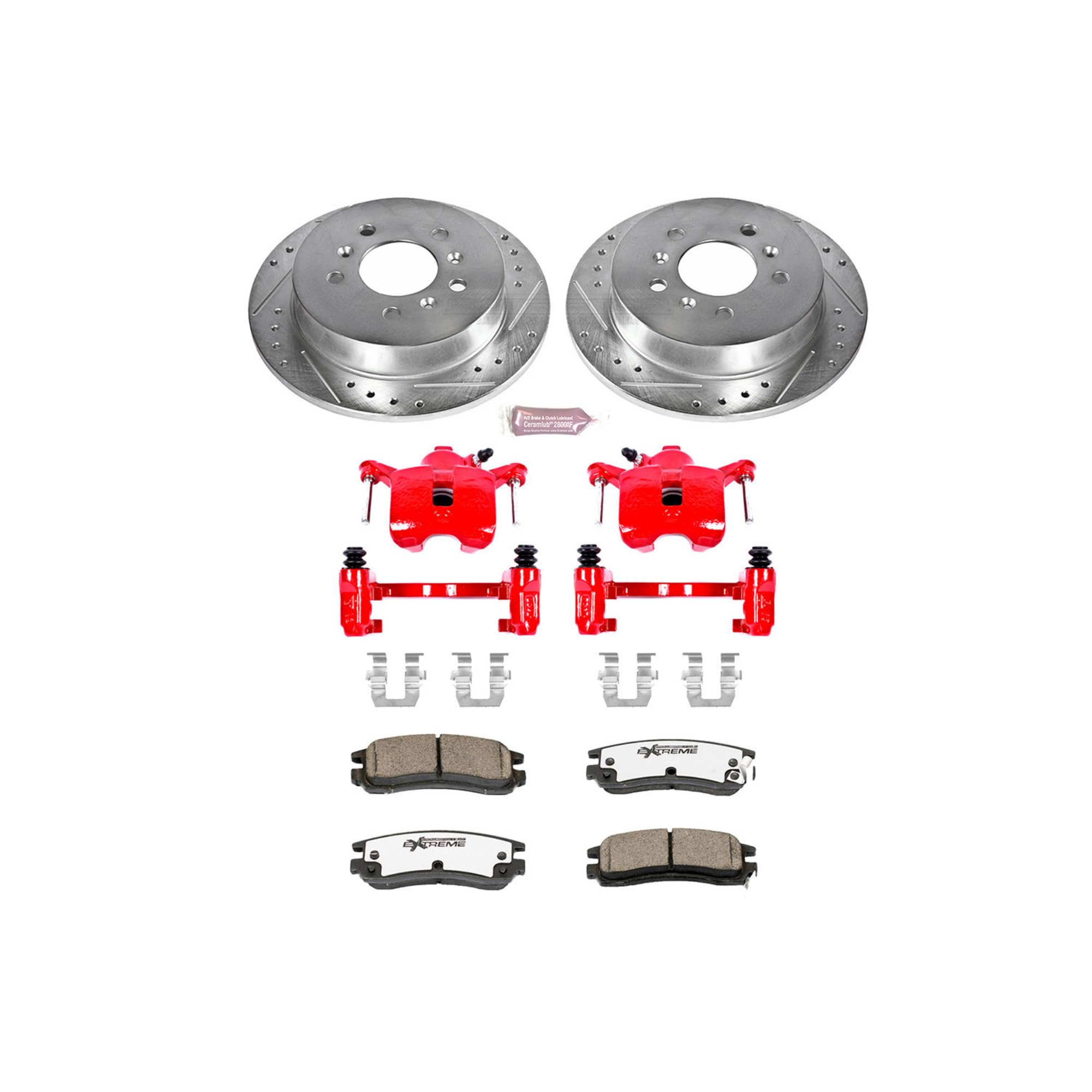 Power Stop Rear KC1440-26 Z26 Street Warrior Brake Kit Buick Chevrolet For Buick Allure, Buick LaCrosse, Chevrolet Impala, Chevrolet Monte Carlo [Model Specific]