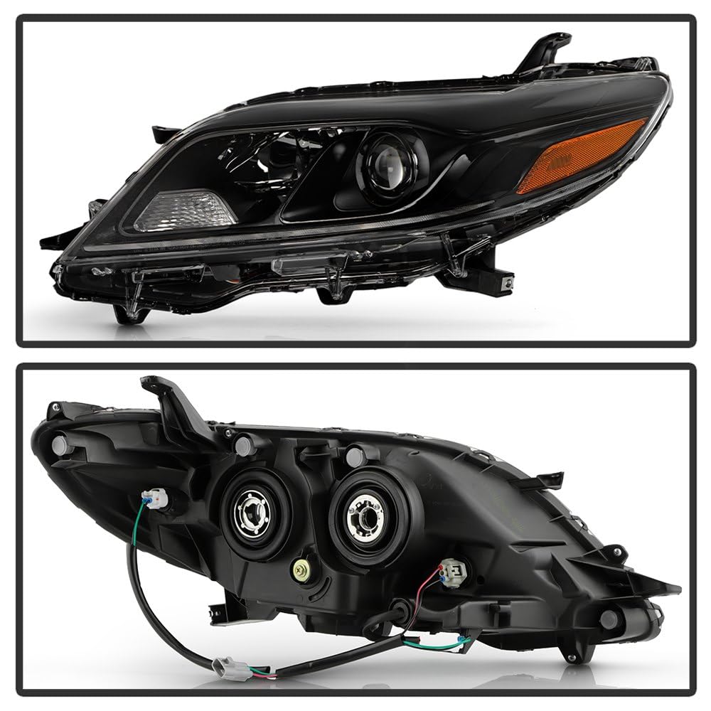 Toyota Sienna Spyder (OE) 11-20 Projector Headlight w/LED DRL (Fit Non-DRL Model) - OE Black