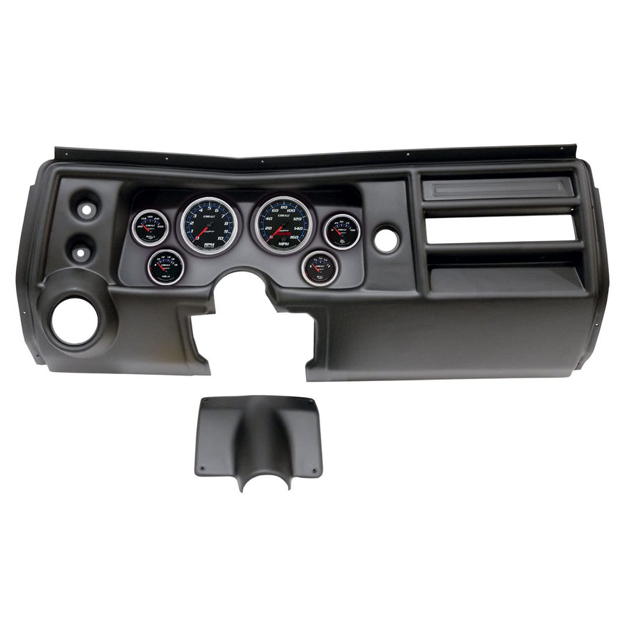 AutoMeter Dash Kit Direct Fit, (3 3/8" X2, 2 1/16" X4), Chevy Chevelle Vent 68, Cobalt (2902-05)