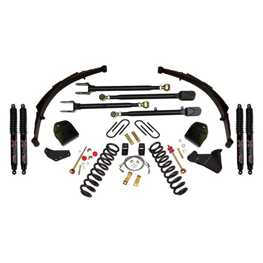 Skyjacker Suspension Lift Kit F54524KS-B w/Shock Black MAX Shocks 4 in. Lift 4-Link Conversion
