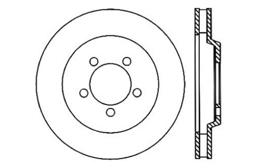 Sport Drilled/Slotted Brake Rotor StopTech 127.61086R (Front Right), 1 Pack