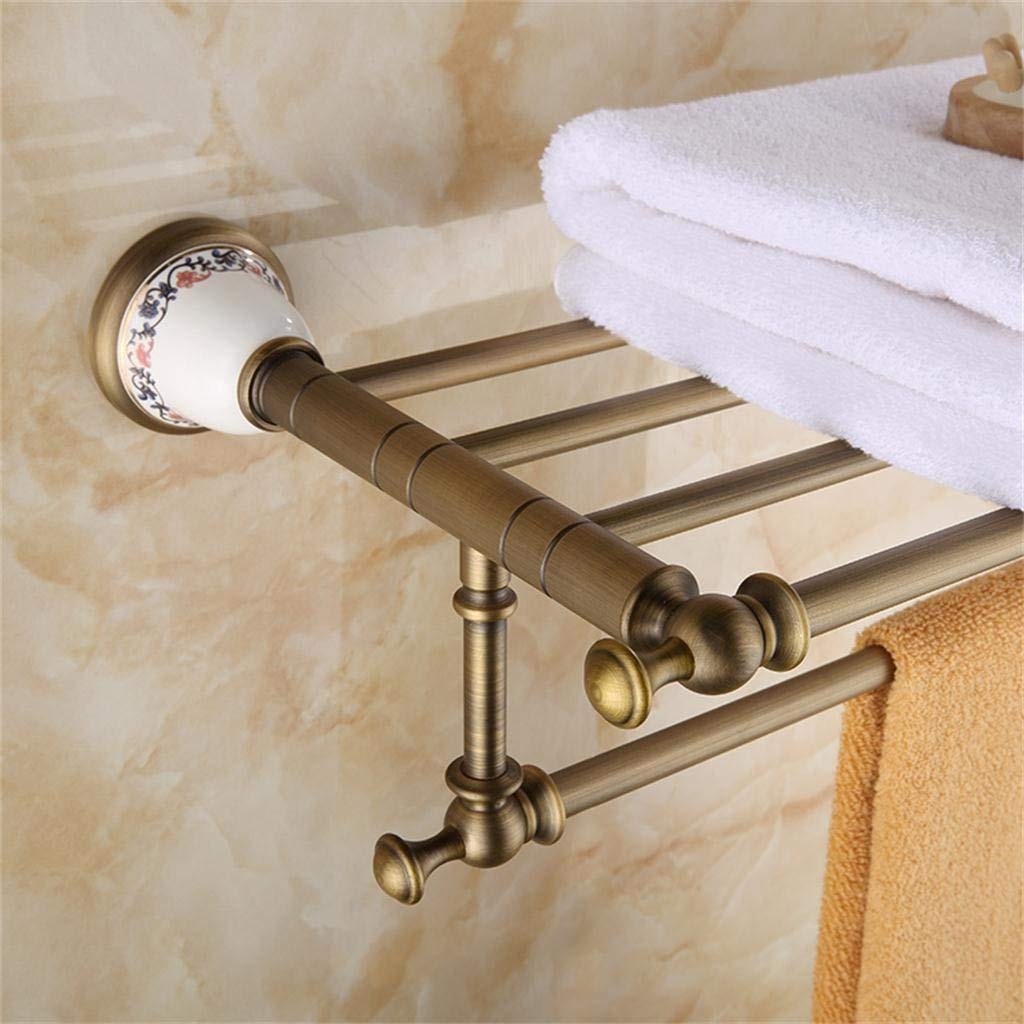Blue And White Antique Porcelain Towel Rack, Ceramic Base, Brushed Process, Bathroom Shelves Bathroom Shelf