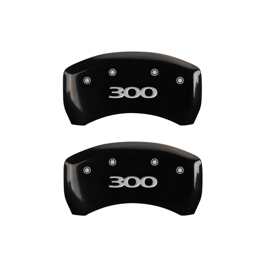 MGP Caliper Covers 32016S300BK Brake Covers Black Fits 2011-2019 Chrysler 300 (Dual Piston Front Caliper) Engraved with 300 (Front/Rear Covers; Set of 4)