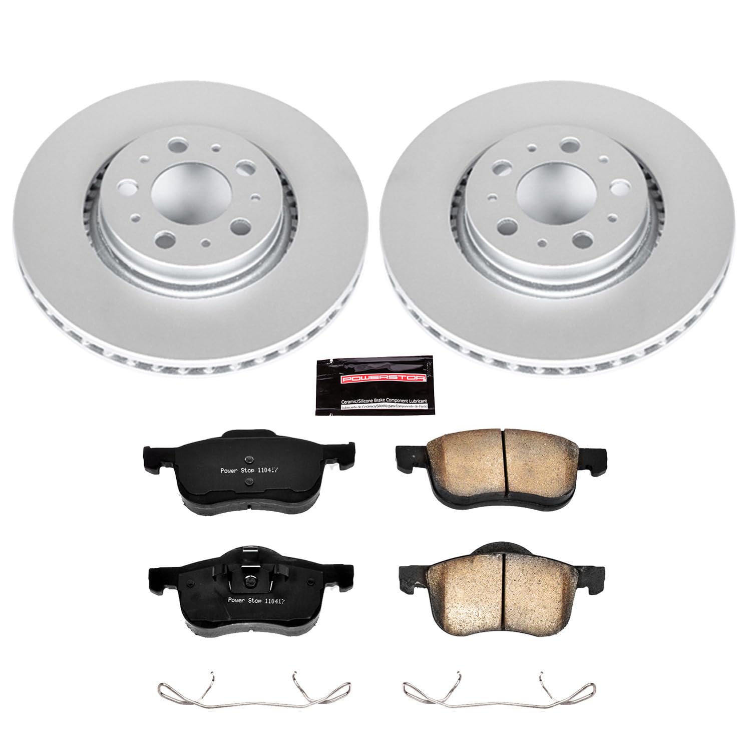 Power Stop Z23 Evolution Geomet Coated Brake Kit Front For Volvo S60 2001-2009, Volvo S80 1999-2006, Volvo V70 2001-2007 [Model Specific]