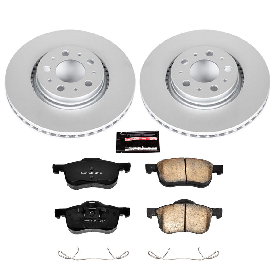 Power Stop Z23 Evolution Geomet Coated Brake Kit Front For Volvo S60 2001-2009, Volvo S80 1999-2006, Volvo V70 2001-2007 [Model Specific]