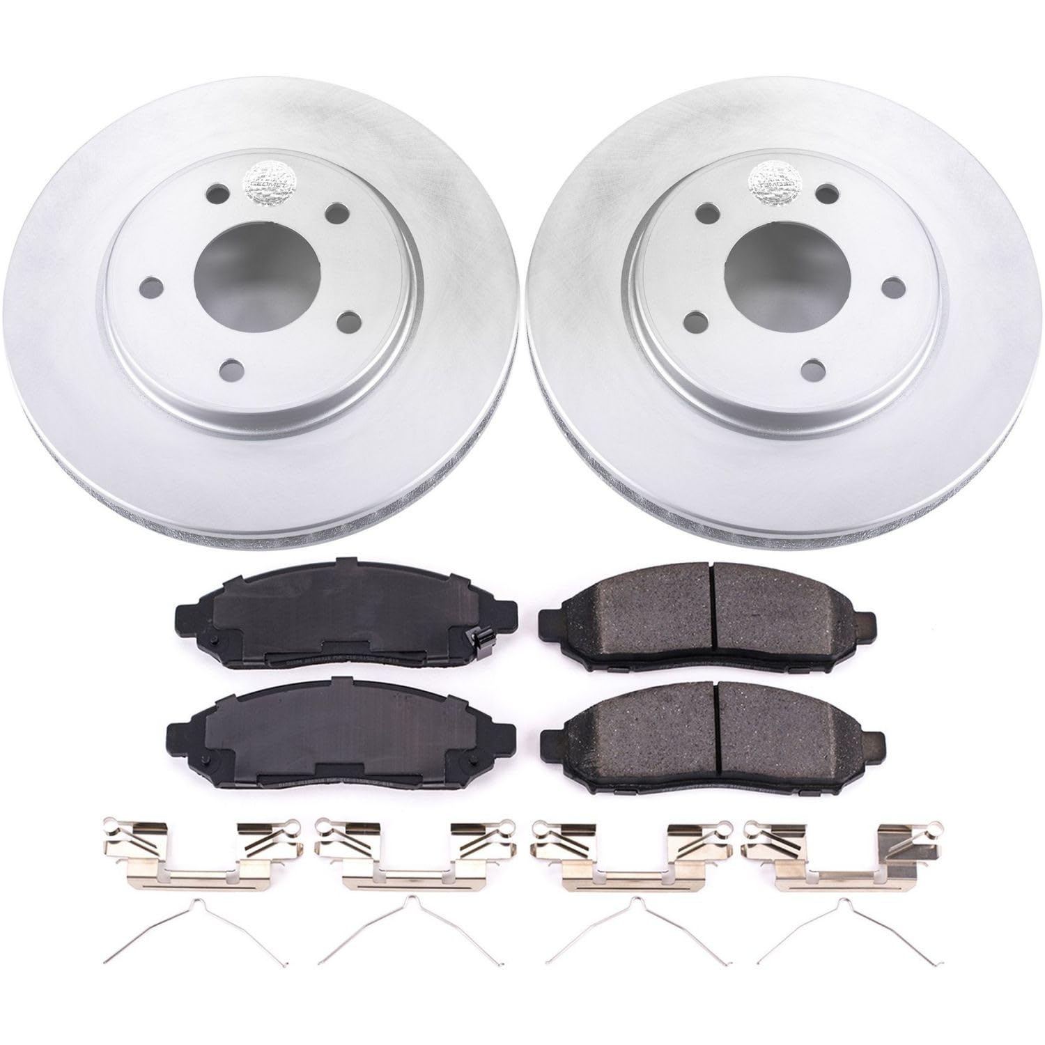 Coated Brake Rotor and Ceramic Brake Pads- Front Power Stop CRK7778