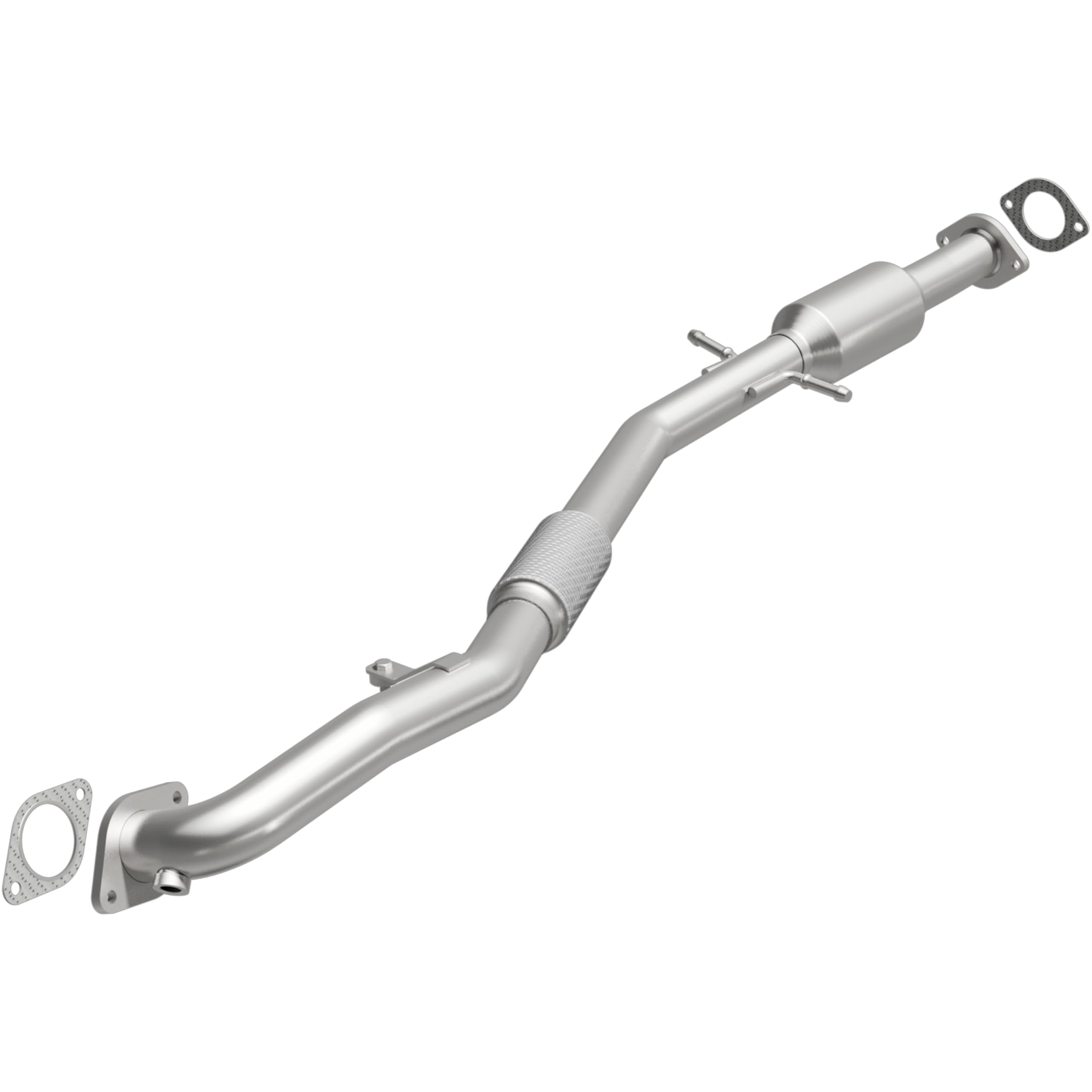 Direct-Fit MagnaFlow Catalytic Converter OEM Grade Federal/EPA Compliant 52973 - Stainless Steel 2.25in Main Piping, 57.75in Overall Length, Pre-Converter O2 Sensor - OEM Malibu Replacement