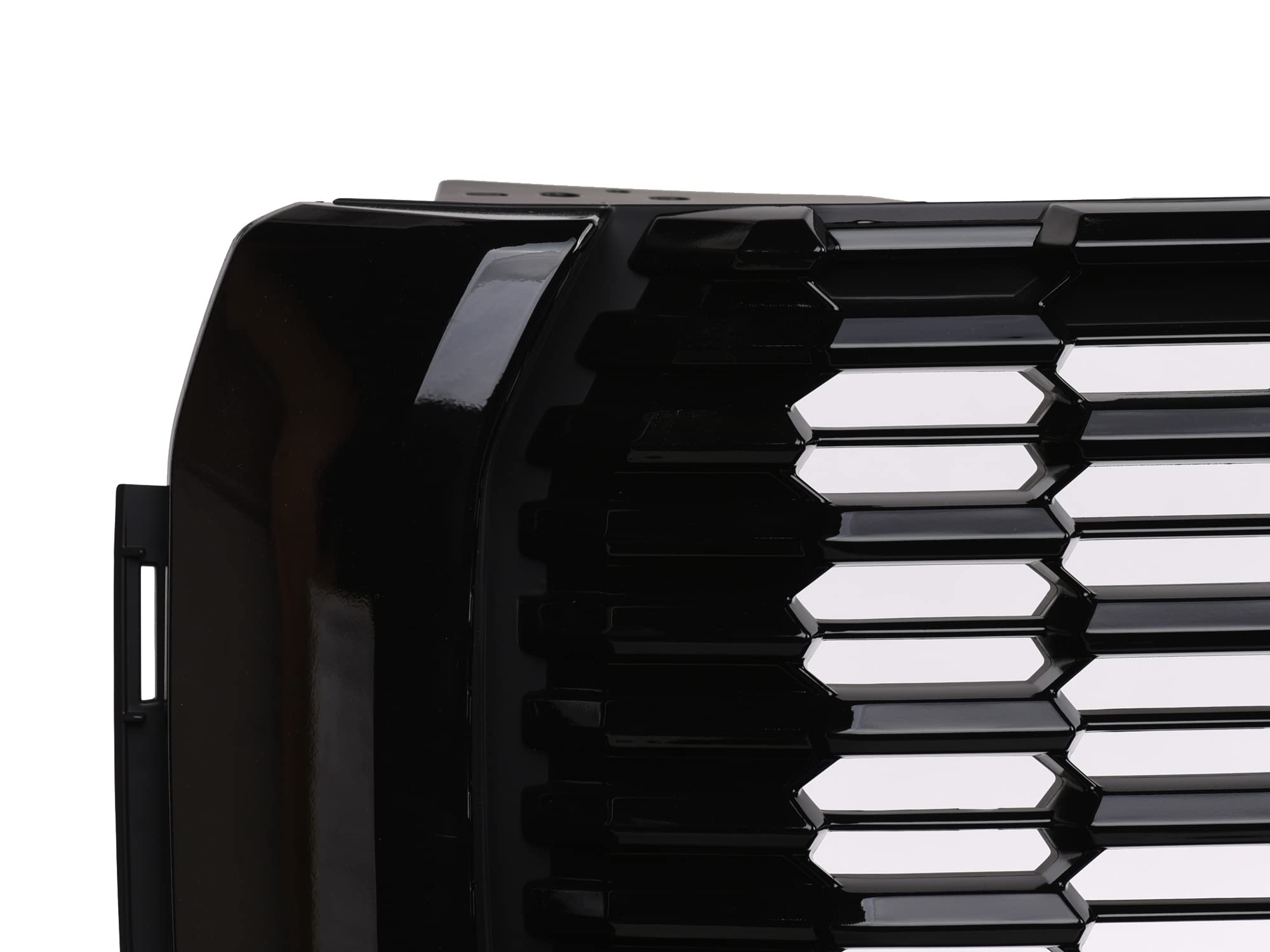 Denali Style Armordillo Honeycomb Mesh Front Grille|Compatible With 2021-2023 GMC Yukon/XL/Denali|8711064|ABS Plastic|Piano Black|Front Hood Bumper Grille
