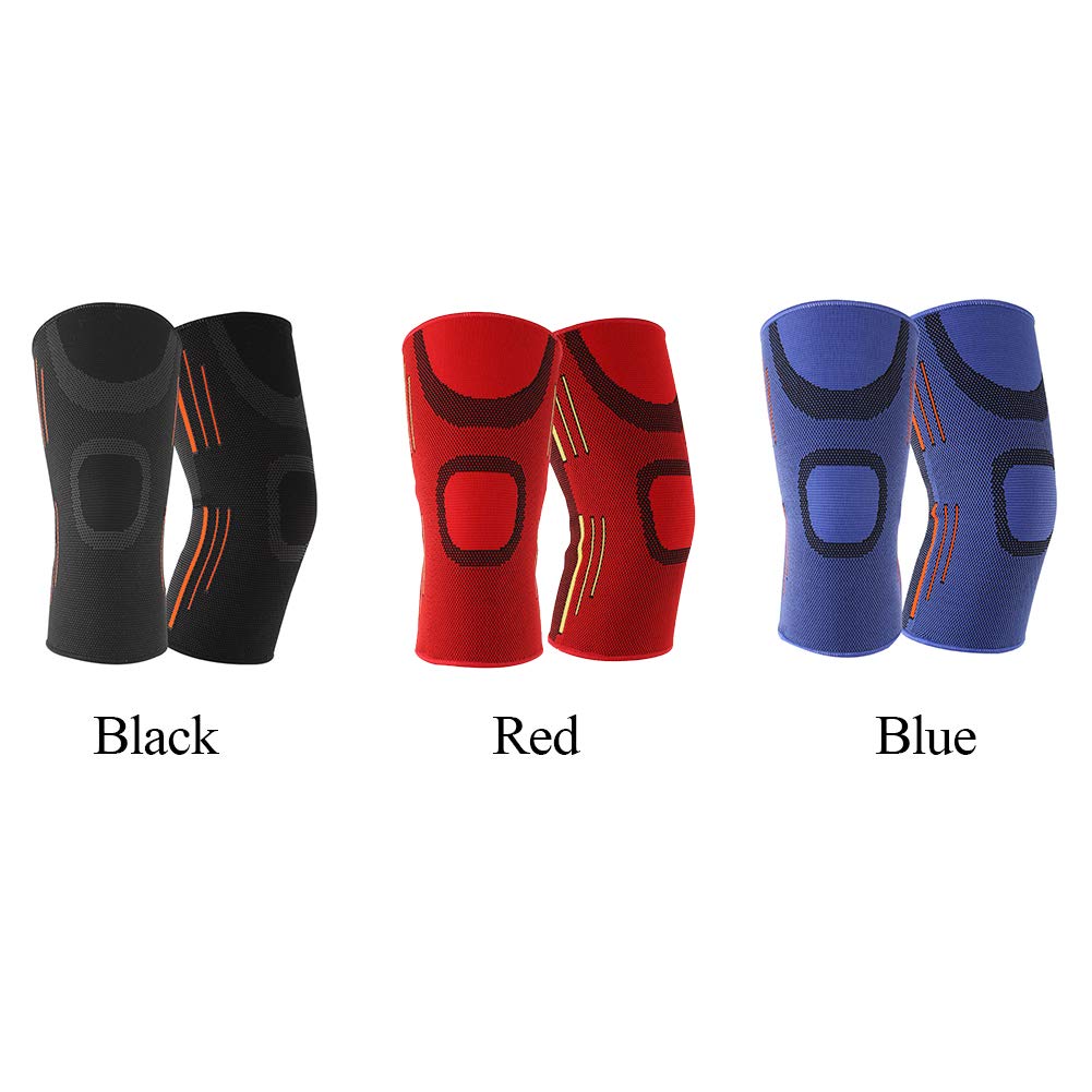 Knee Pads Kathleen0 Men Women Support Fitness Squats ycling Elastic Injury ompression Sleeves Brace Sports Running Breathable Training Joint Pain(XLBlack)