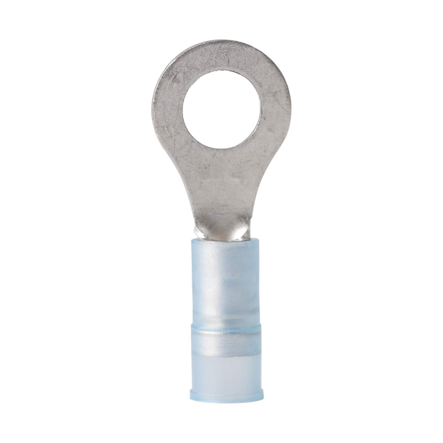 Marine Grade Ancor 210214 Electrical Nylon Insulated Double Crip Funnel Entry Ring Terminals with Insulation Grip (16 to 14-Gauge, Size 1/4 Screw, 25-Pack)
