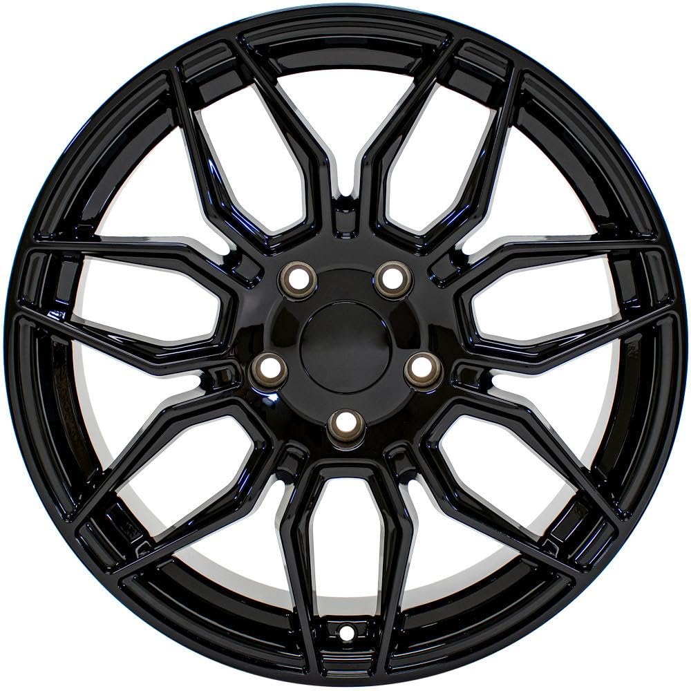 18 Inch OE Wheels CV03C Rim Fits Corvette C8 Z06 Style 5x120.65 18x8.5 Gloss Black - Hollander 95580 (1)