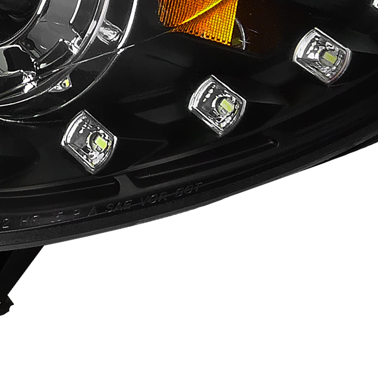 Black Projector Headlights SPEC-D TUNING Compatible with 2011-2014 Hyundai Sonata, Left + Right Pair Headlamps Assembly