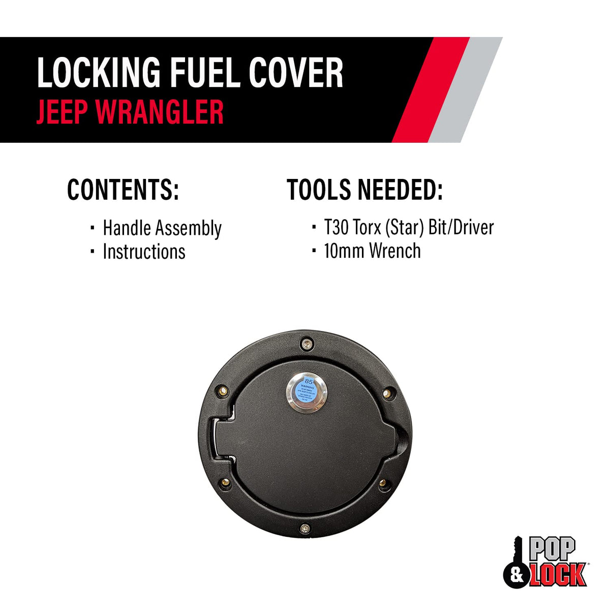 Locking Fuel Cover Pop N Lock W/Bolt Technology 2007-2018