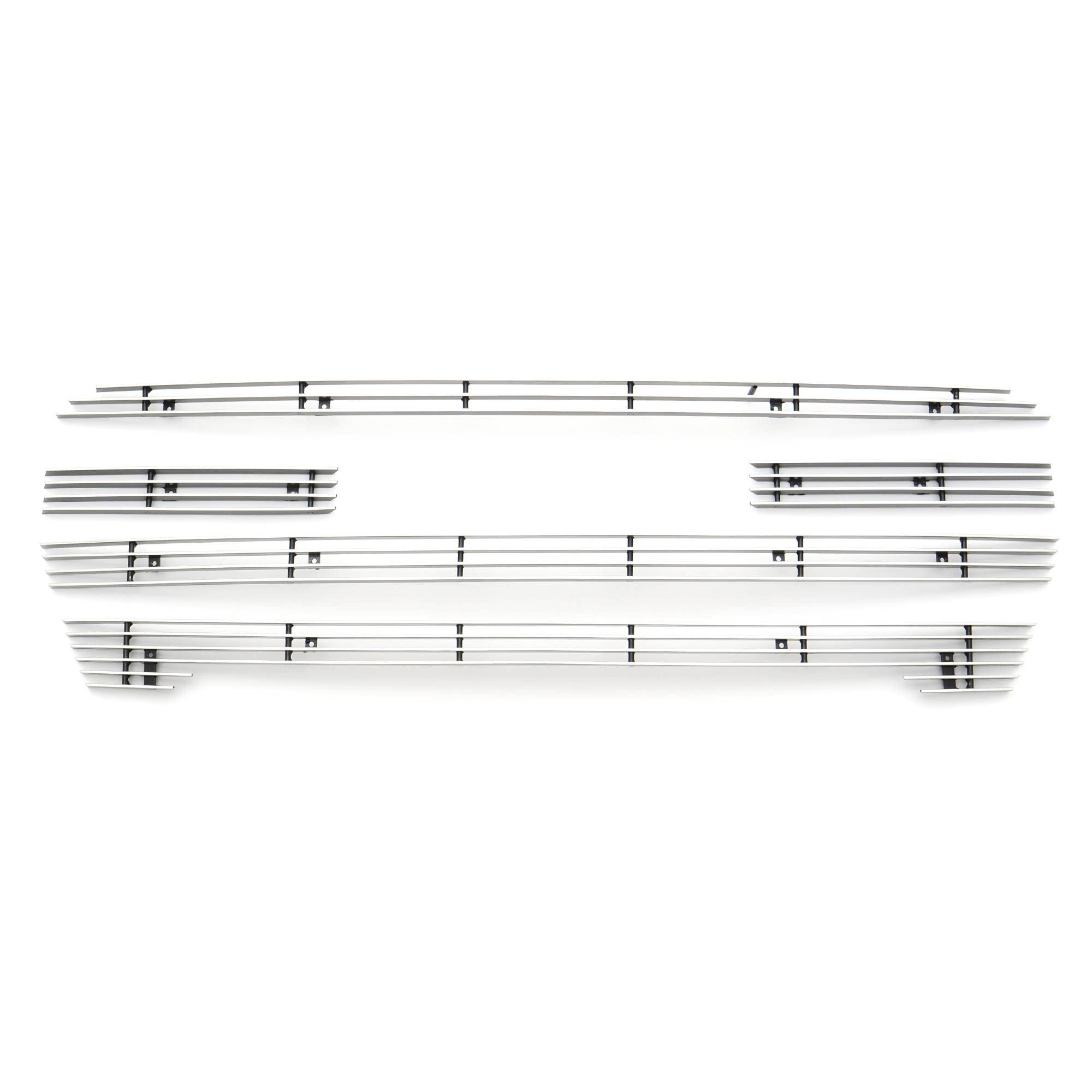 Billet Grille Compatible with Sierra 1500 (2019-2021), Polished, Aluminum, 5 Pc, Overlay - PN #21213