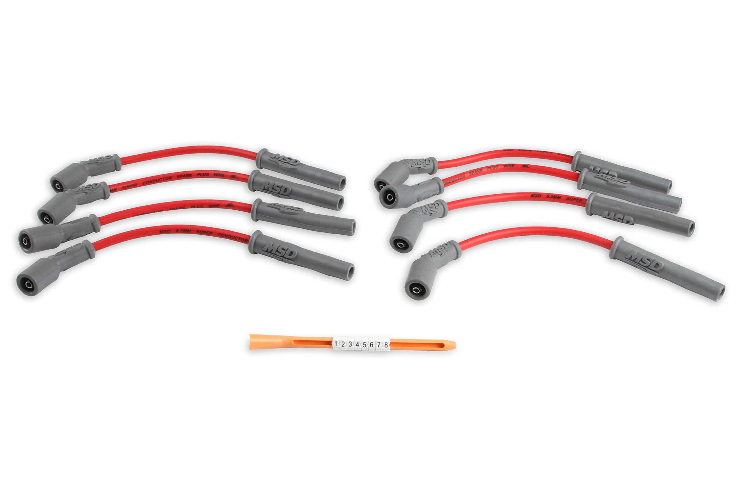 Super Conductor MSD 32829 Spark Plug Wire Set, Red