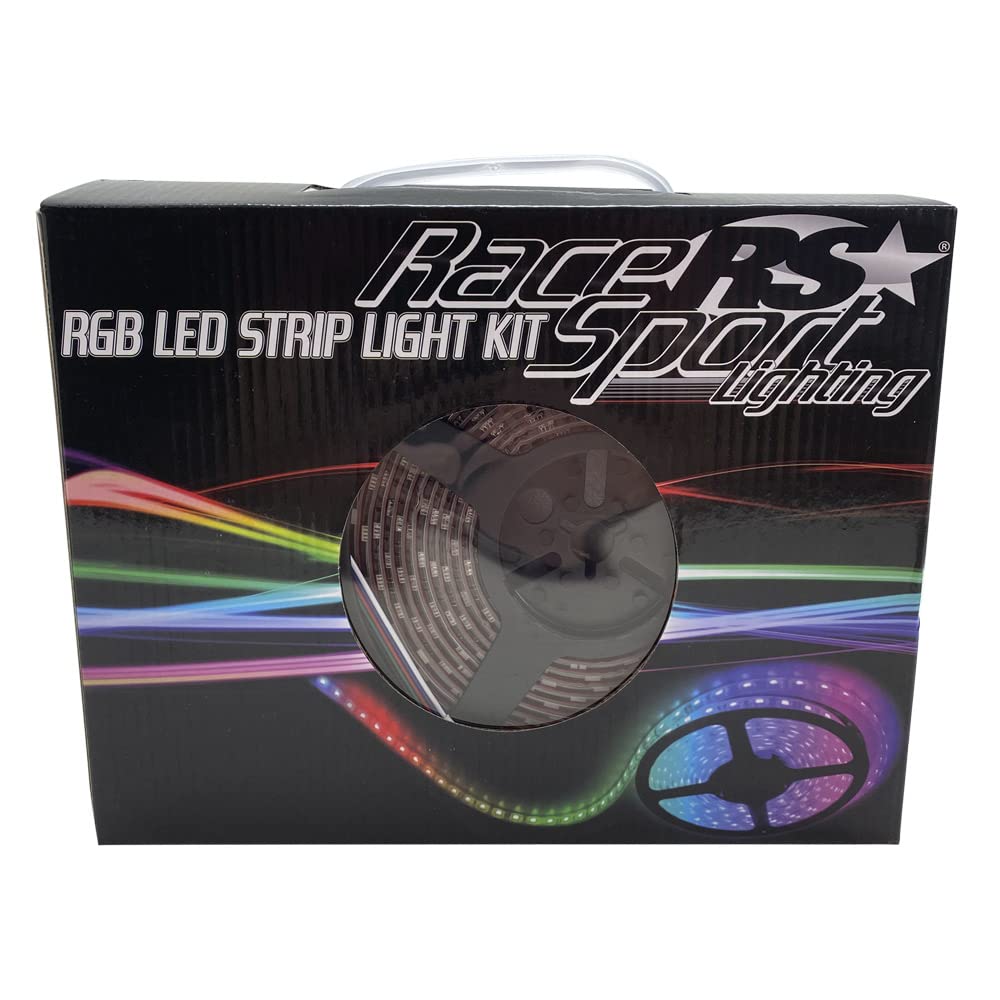 Interior Accent Light Race Sport Lighting Fit 16.4ft (5-Meter) RGBW Custom Tape Strip Lighting IP67 Weatherproof White RS5MIP67RGBW