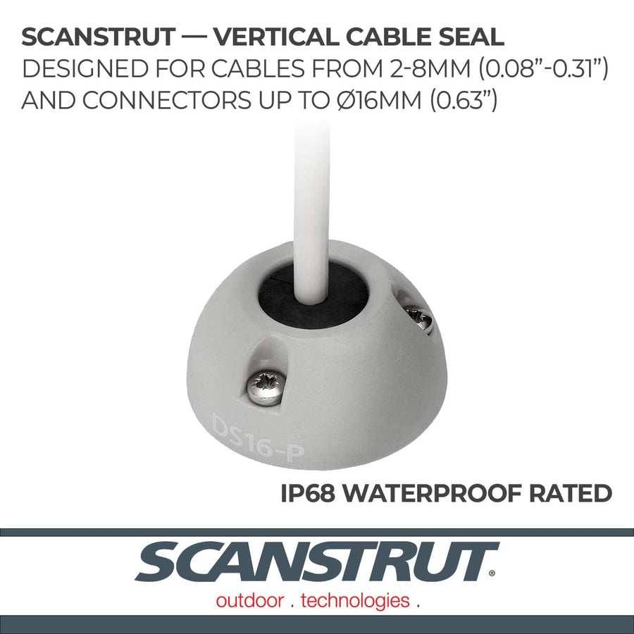 Mini Cable Seal Scanstrut DS16-P for Connectors to 0.63" and Cables 0.08"-0.35" - Plastic