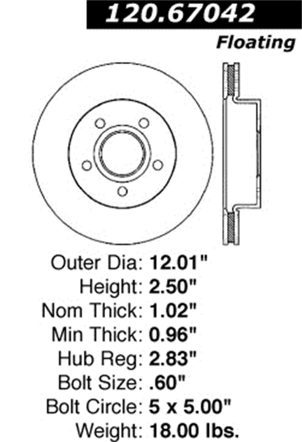 Sport StopTech Cross Drilled Brake Rotor; Front Left 128.67042L