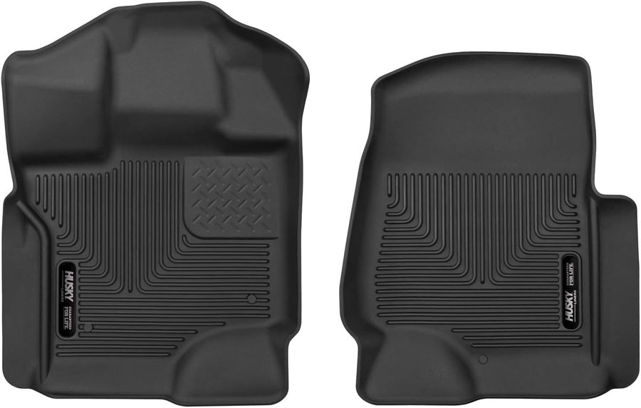 Husky Liners Floor Mats X-act Contour | Fits 2015-2024 Ford F-150 (Includes 2022-2024 Lightning) SuperCrew/SuperCab | Front Row, 2-pc Black - 53341
