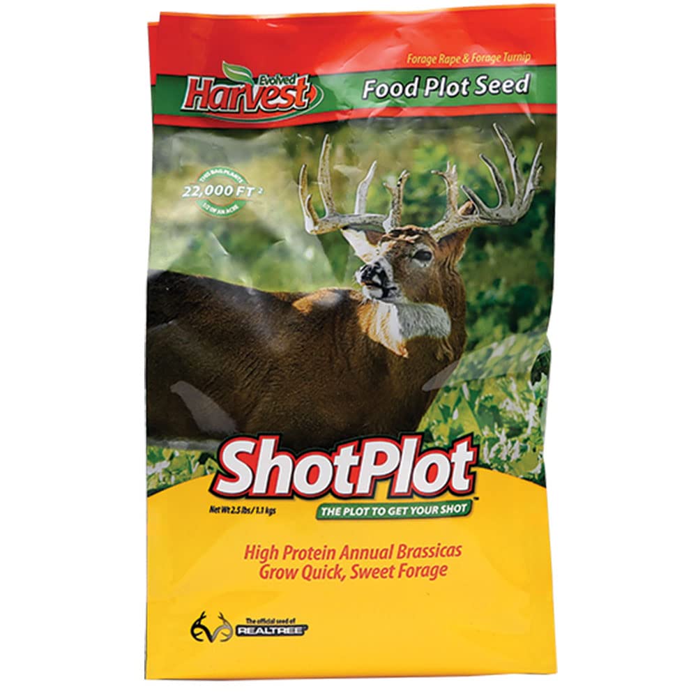 Evolved Harvest Flagline ShotPlot Annual Food Plot Seed - Palatable High-Protein Forage for Deer - Forage Rape & Turnip Brassicas