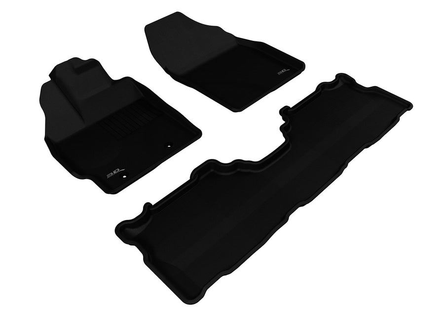 KAGU 3D MAXpider Custom Fit Floor Mat (BLACK) Compatible with TOYOTA PRIUS V 2012-2017 - Full Set