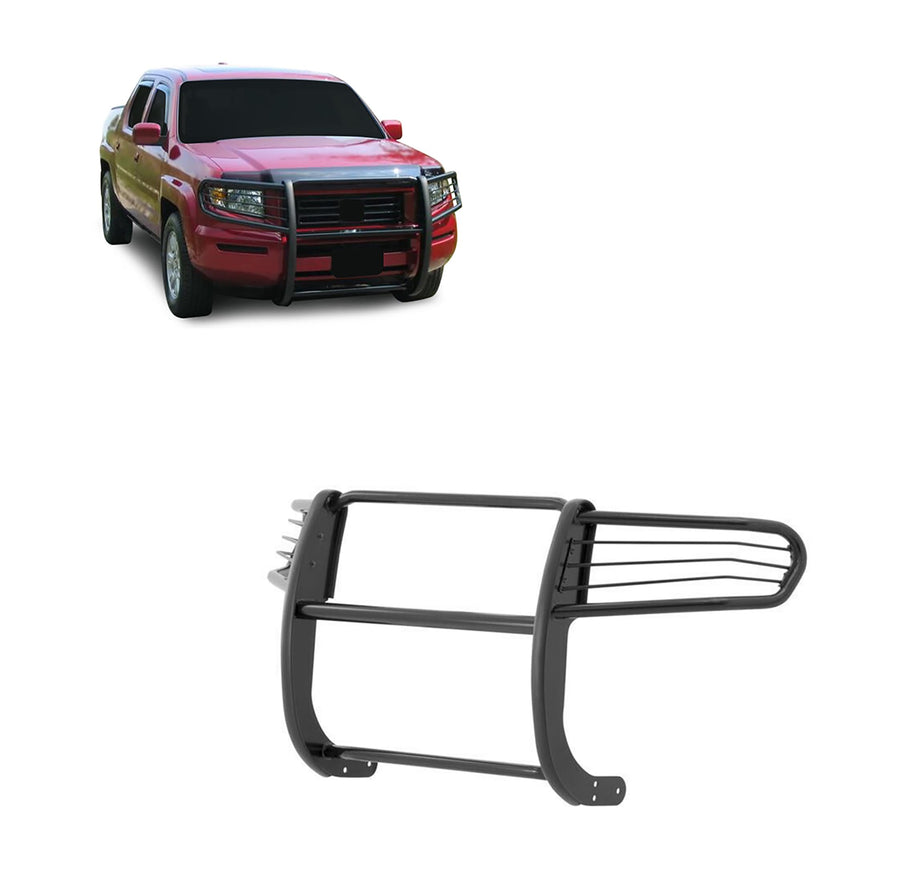 Bumper Guard Black Horse Grille brush Modular Black Compatible with 2006-2014 Honda Ridgeline-17A152500A1MA