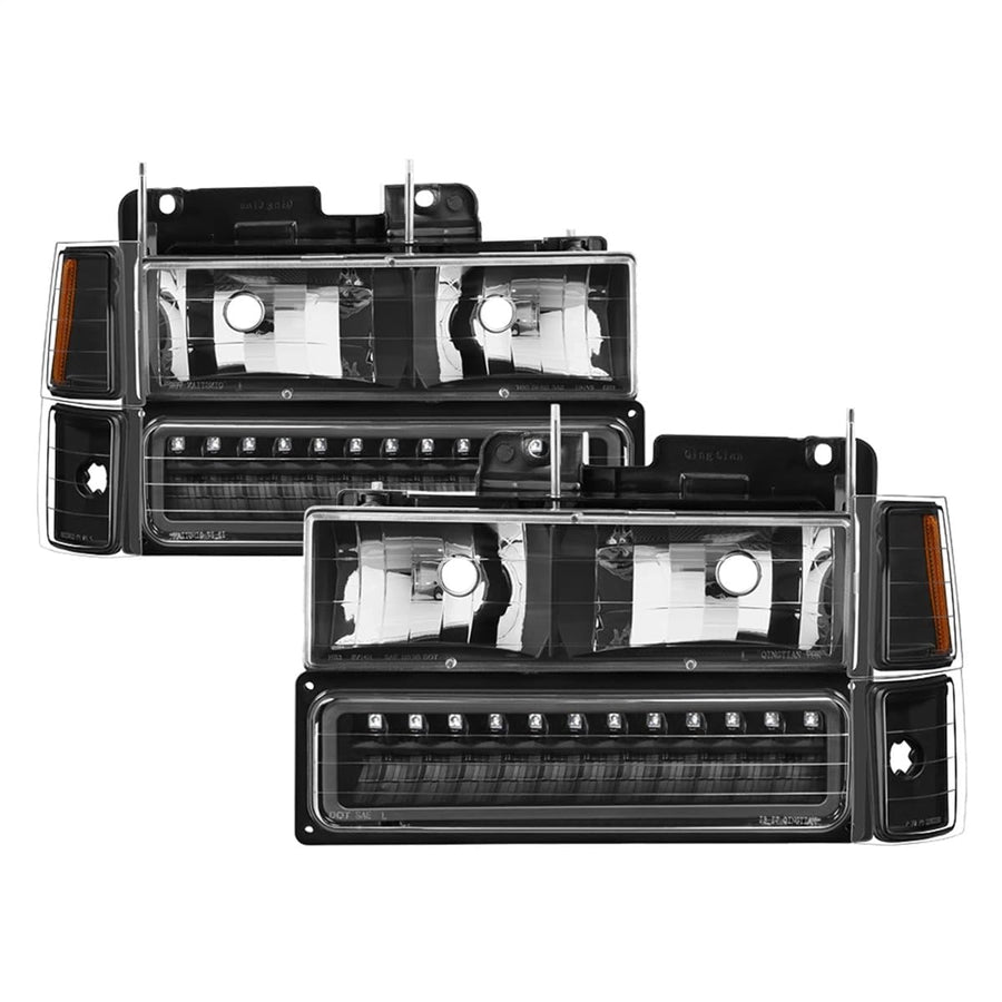 Bumper Headlight Spyder Auto HD-JH-CCK88-LED-AM-BK-SET