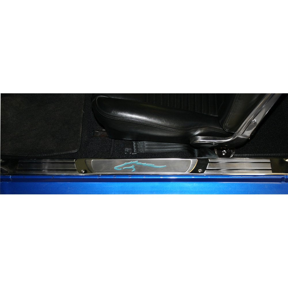 Light Sill Plates Scott Drake - 65-8 Cp Blue (C5ZZ-6513208-HL)