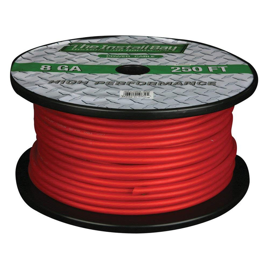 8 Gauge Install Bay Cca Value Line Power Cable Red - 250 Foot Coil