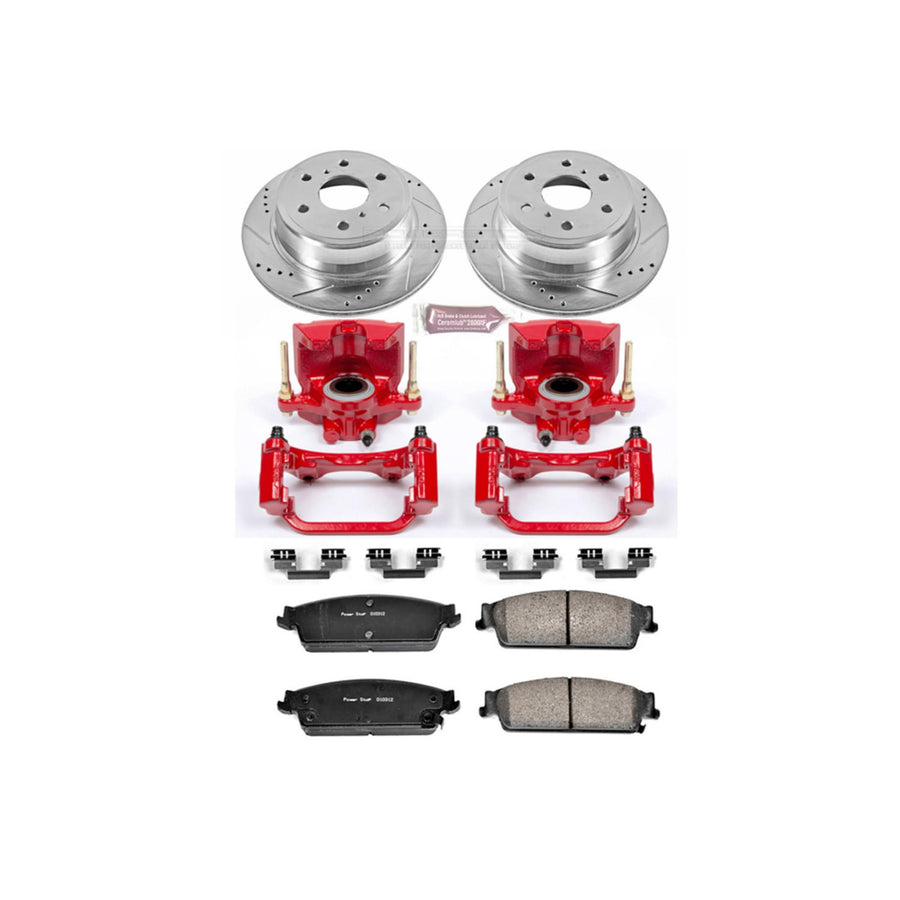 Z23 Power Stop (KC2083) Sport Brake Kit with Calipers Rear For Escalade Escalade ESV Escalade EXT Avalanche Silverado 1500 Suburban 1500 Tahoe Sierra 1500 Yukon Yukon XL 1500 [Model Specific]