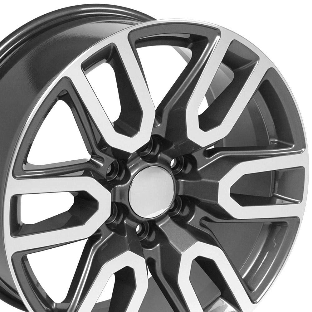 20 Inch OE Wheels CV36 Rim Fits Sierra 1500 Style 6x139.7 20x9 Gloss Gunmetal Machined - Hollander 5914 (1)
