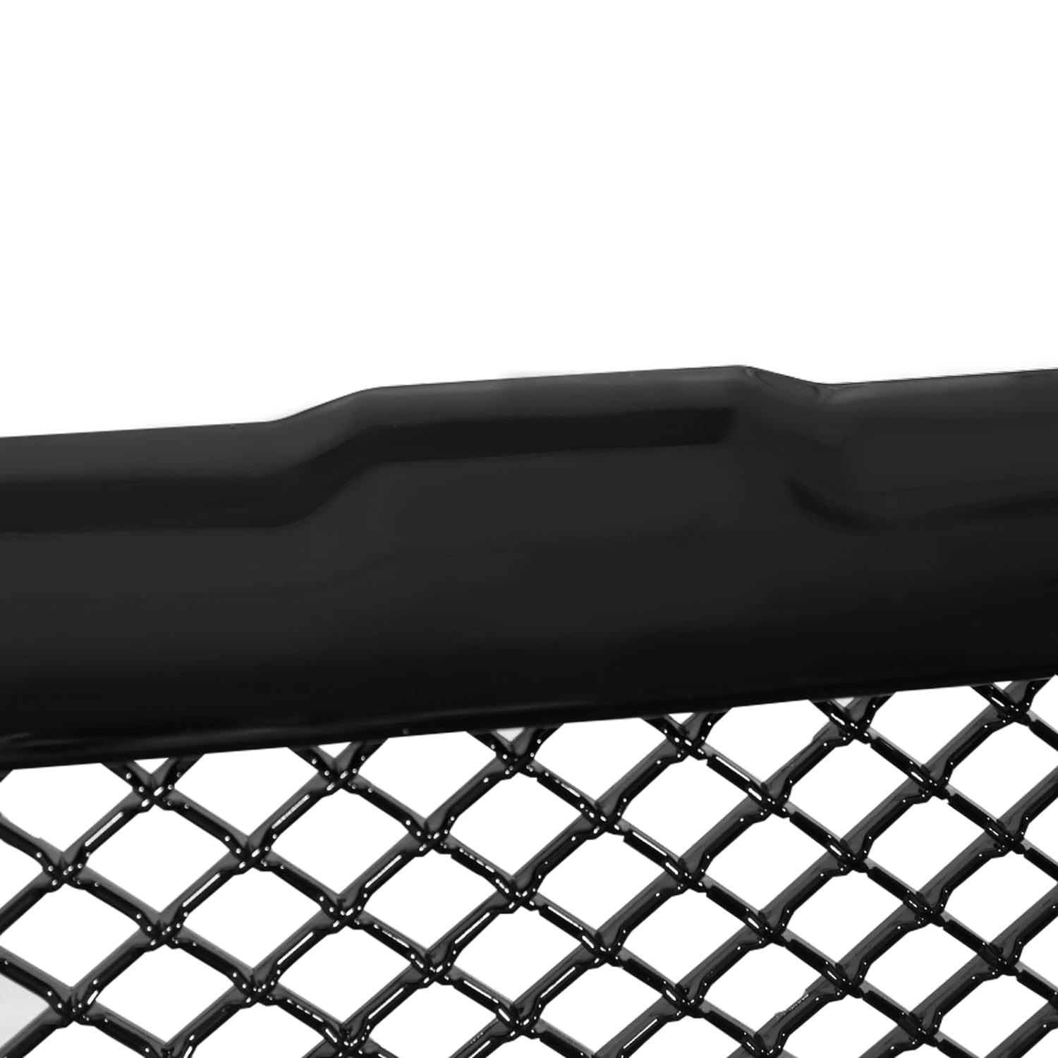 Honeycomb Mesh Front Bumper Hood Grille Spec-D Tuning Glossy Black Compatible with 1994-2001 Dodge Ram 1500 2500 3500