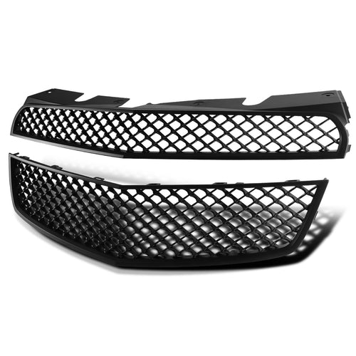 Black Mesh Front Hood Grill Grille Spec-D Tuning Compatible with 2010-2015 Chevy Equinox Upper+Lower