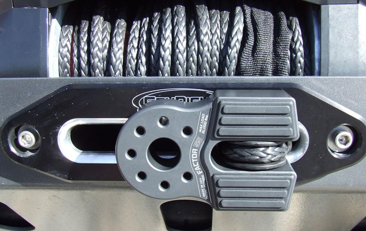 Flatlink Factor 55 00050-02 Original Folding Winch Shackle Bracket Max Load Rating 16,000 lb Ultimate Failure Greater Than 40,000 lb Ideal for 4x4 Off Road Adventures – Blue