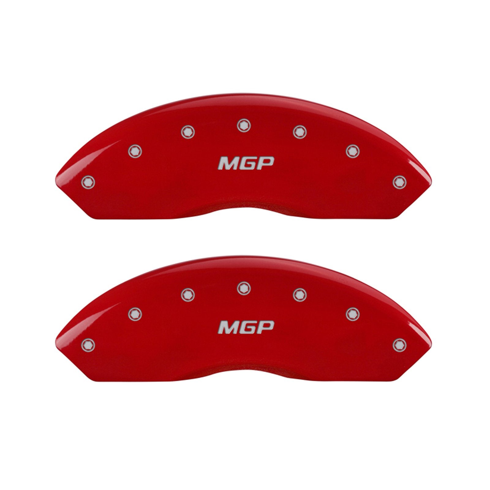 Caliper Covers MGP 11216SMGPRD Red Powder Coat Finish 'MGP' Engraved Caliper Cover with Silver Characters, (Set of 4)
