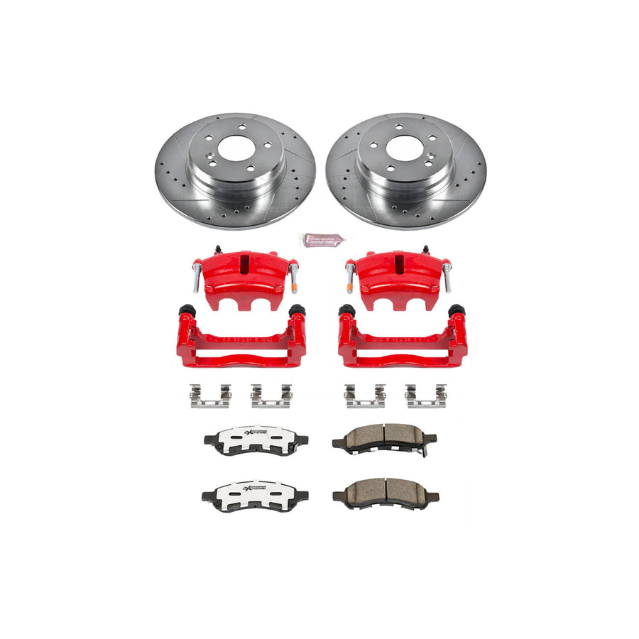 Power Stop Front KC2084B-26 Z26 Street Warrior Brake Kit Buick Chevrolet GMC Isuzu For Buick Rainier, Chevrolet Trailblazer, GMC Envoy, Isuzu Ascender [Model Specific]