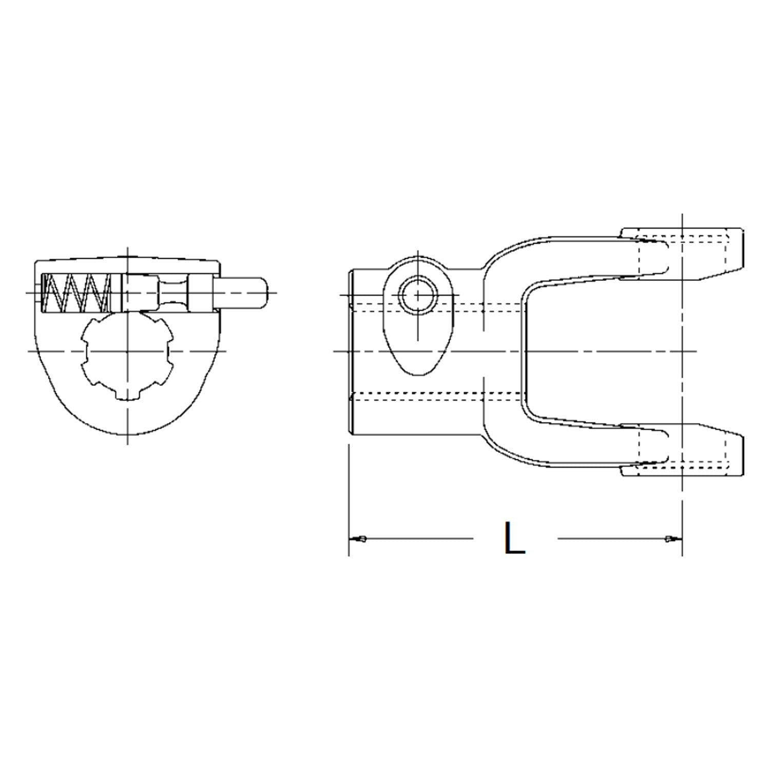 22-2312 Neapco Power Take Off Quick Disconnect Yoke