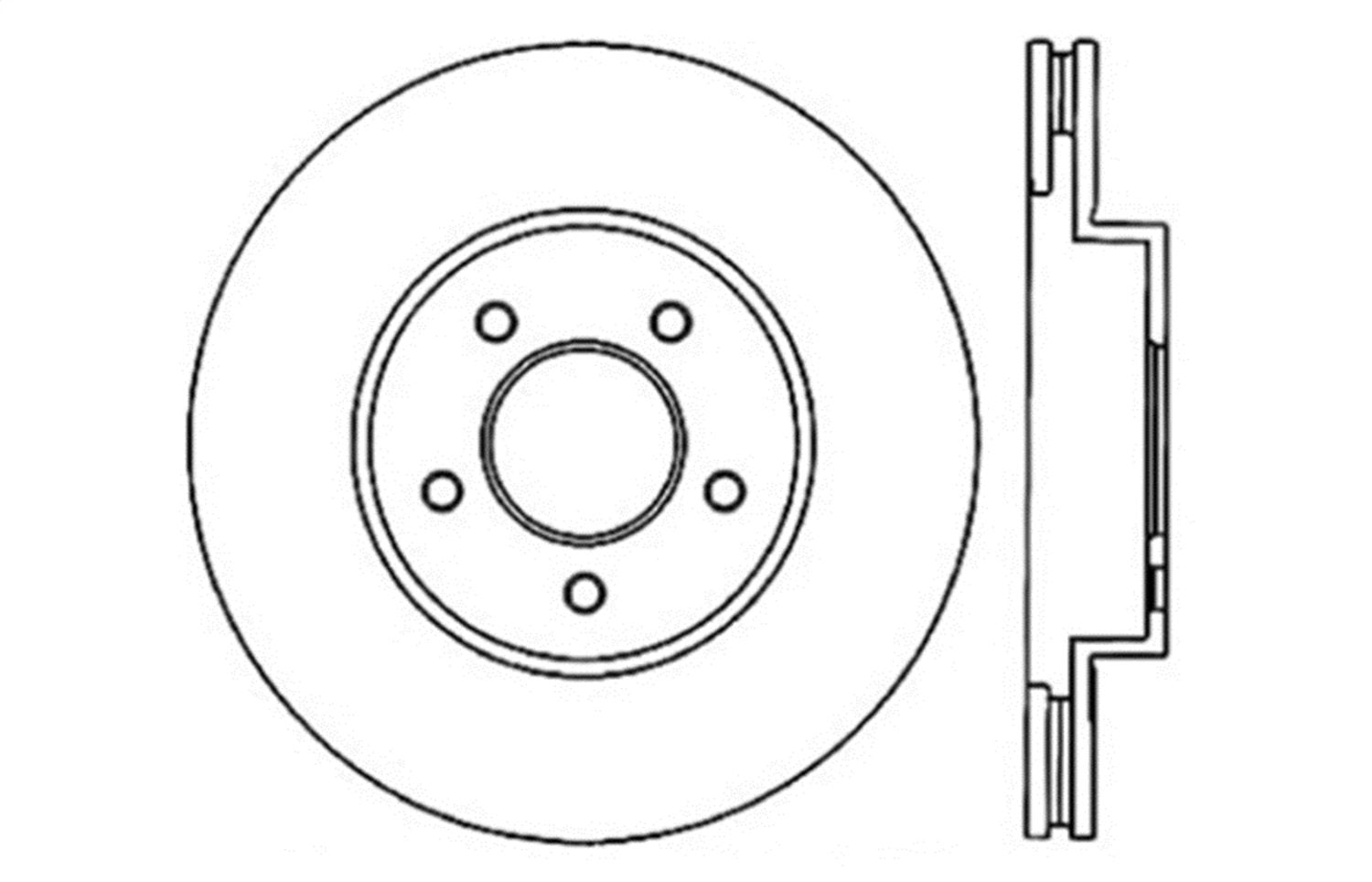Sport StopTech 128.65107L Cross Drilled Brake Rotor; Front Left