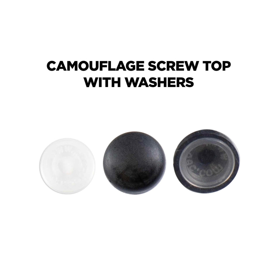 Black Camo Install Bay CSC Screw Caps, 100-Pack