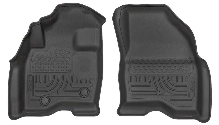 Weatherbeater Husky Liners Floor Mats | Fits 2015-2019 Ford Explorer | Front Row, 2-pc Black - 13761