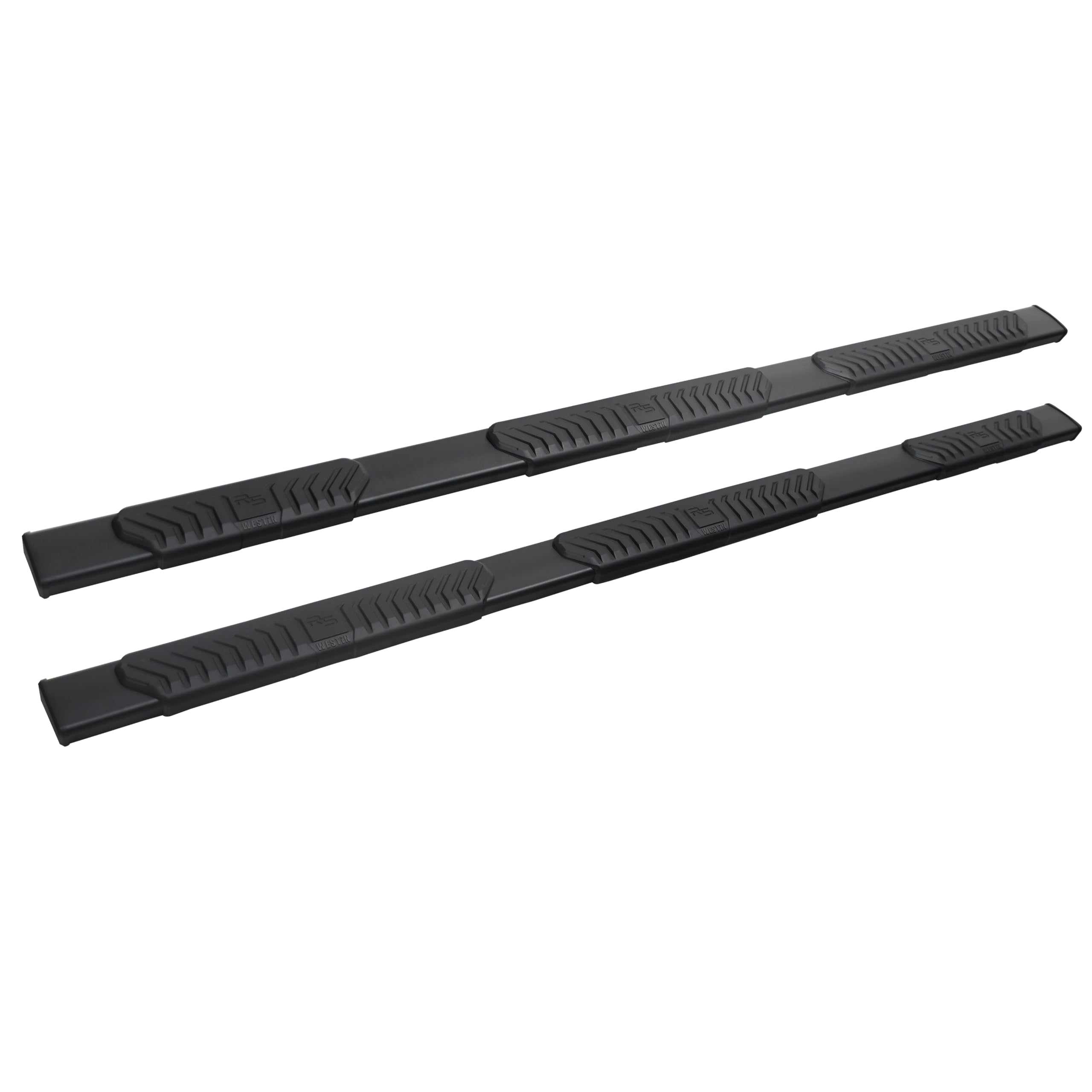 28-534695 Westin R5 Wheel to Wheel Modular Nerf Bars fits 2019-2024 Silverado Sierra 1500 Crew Cab 6'5" Bed (Exc 2019 Silverado LD/Sierra 1500 Limited) Black Pair