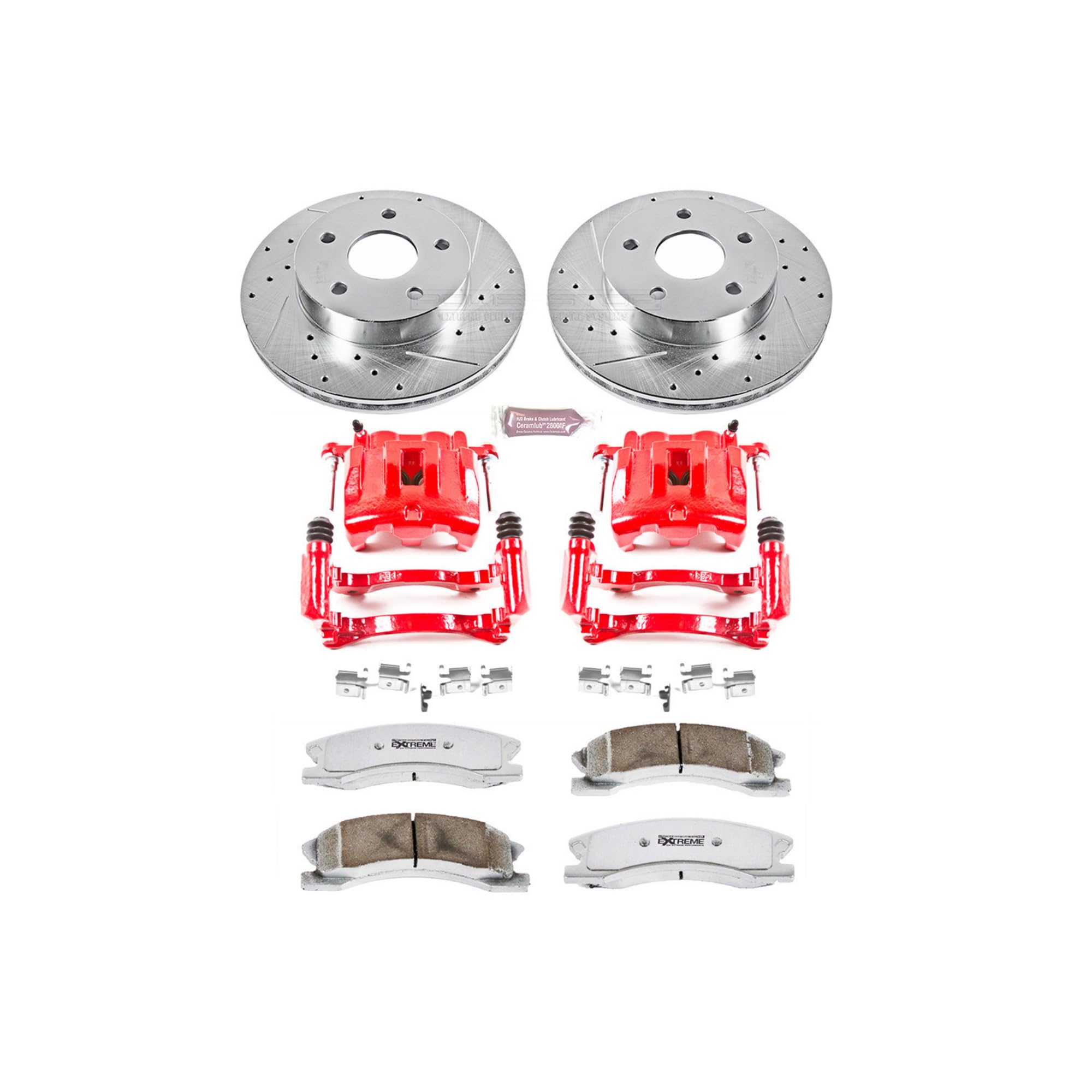 Power Stop KC2149-26 Z26 Street Warrior Front Brake Kit For Jeep Grand Cherokee Jeep 1999-2004 [Model Specific]
