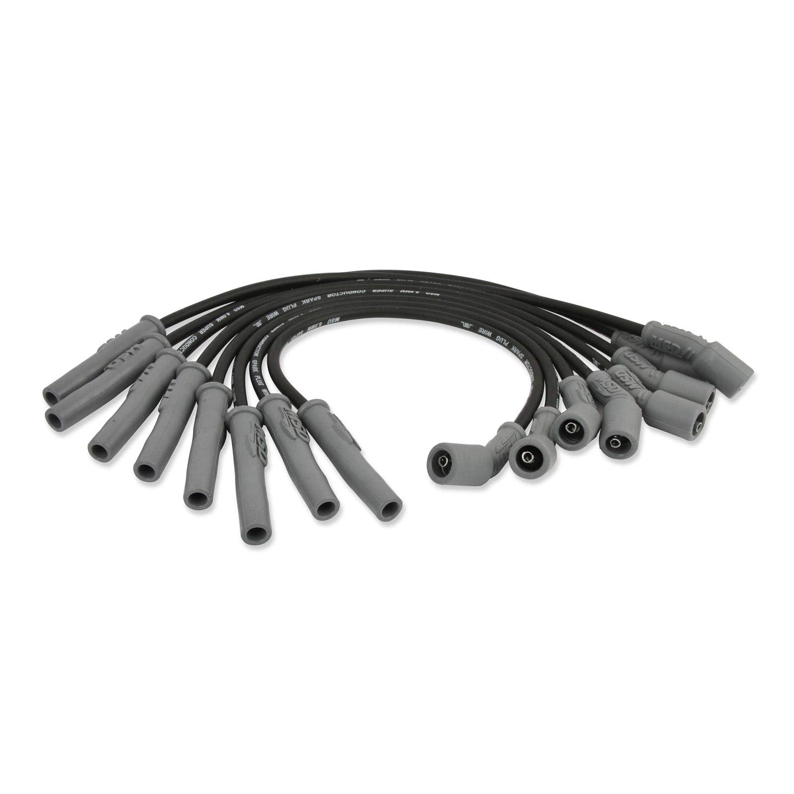 Black MSD 31633 Super Conductor Spark Plug Wire Set
