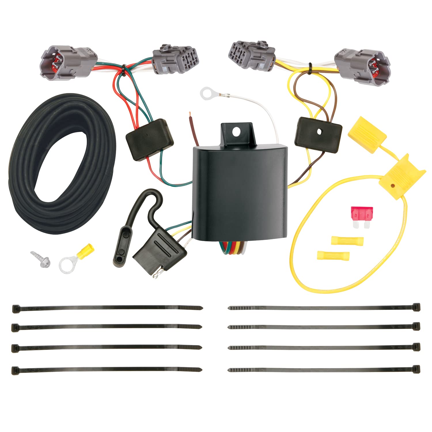 T-One T-Connector Harness, Tekonsha 118637, 4-Way Flat, W/Circuit Protected Modulite Module