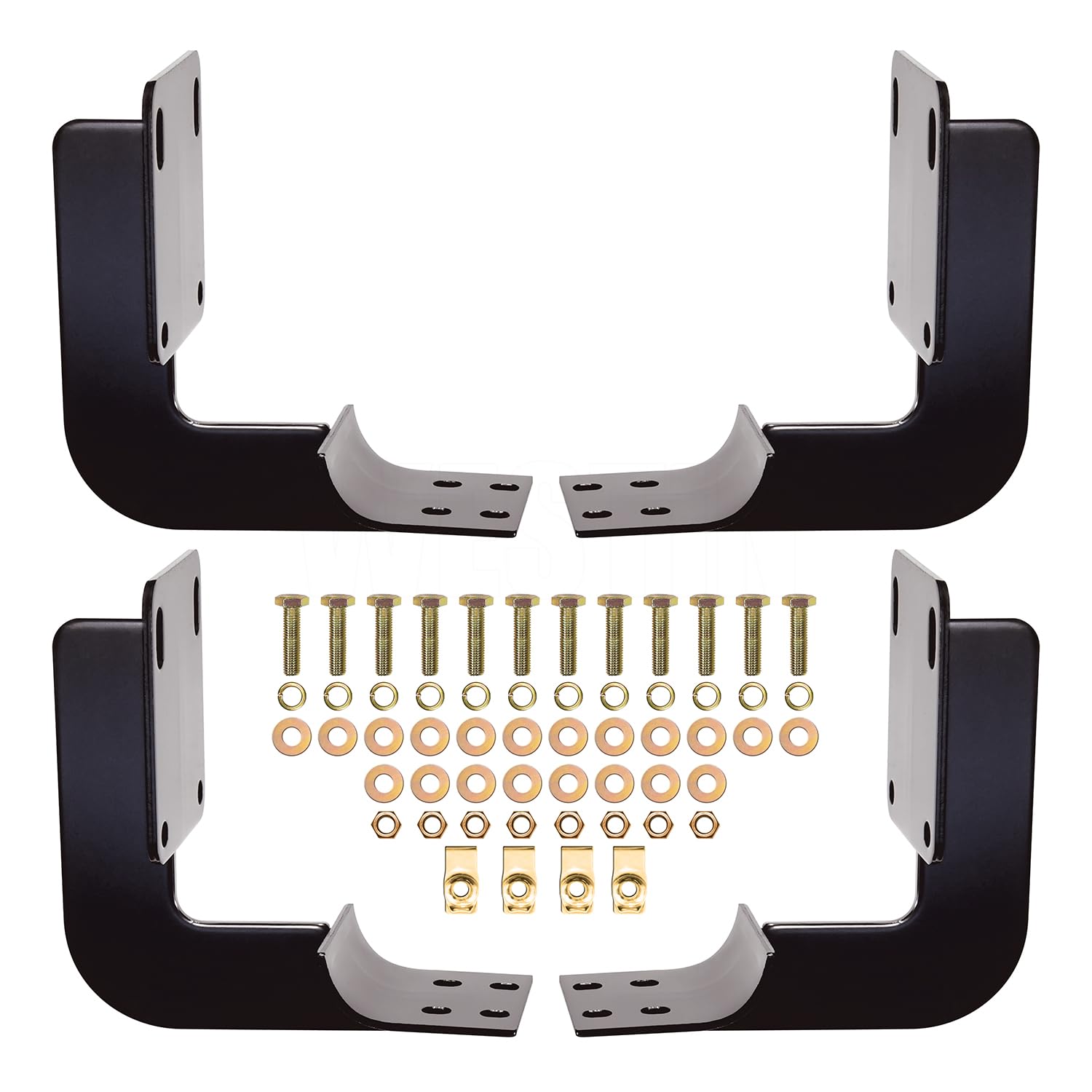 Westin Premier 22-1035 Oval Nerf Bar Mount Kit fits 1999-2016 F250 F350 F450 F550HD Black Pair